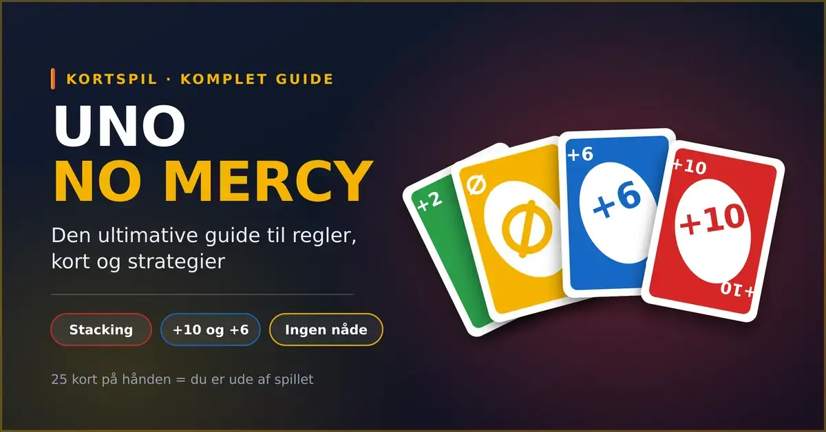 Uno No Mercy – regler og alle kort