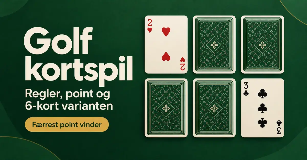 Golf kortspil – regler, point og 6-kort varianten