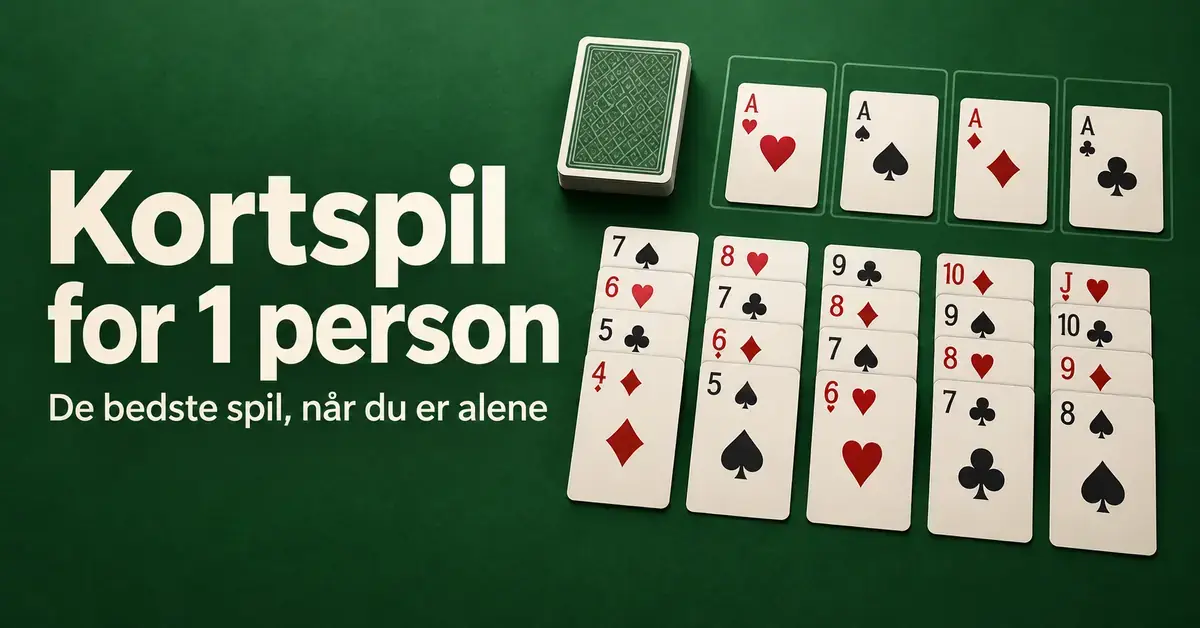 Kortspil for 1 person – de bedste spil, når du er alene