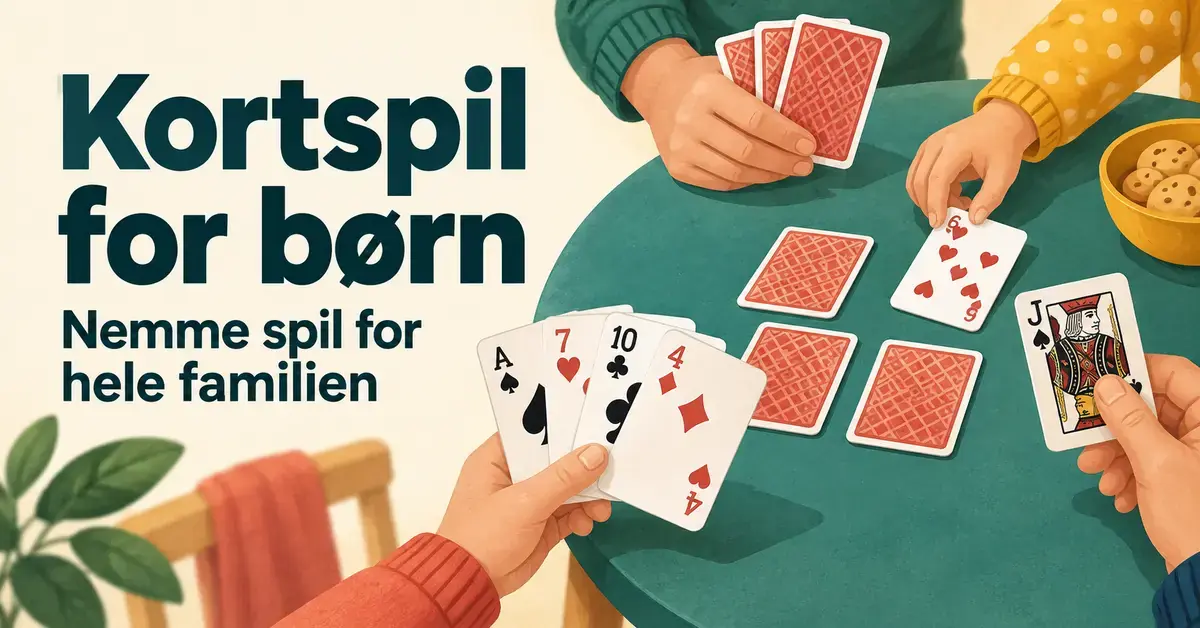 Kortspil for børn – nemme spil for hele familien